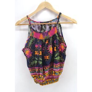 Rachel Roy Womens Neck Sleeveless Blouse Top Small Tropical‎ flower